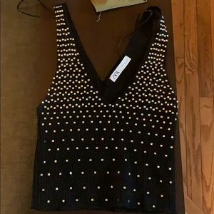 Zara jeweled crop top